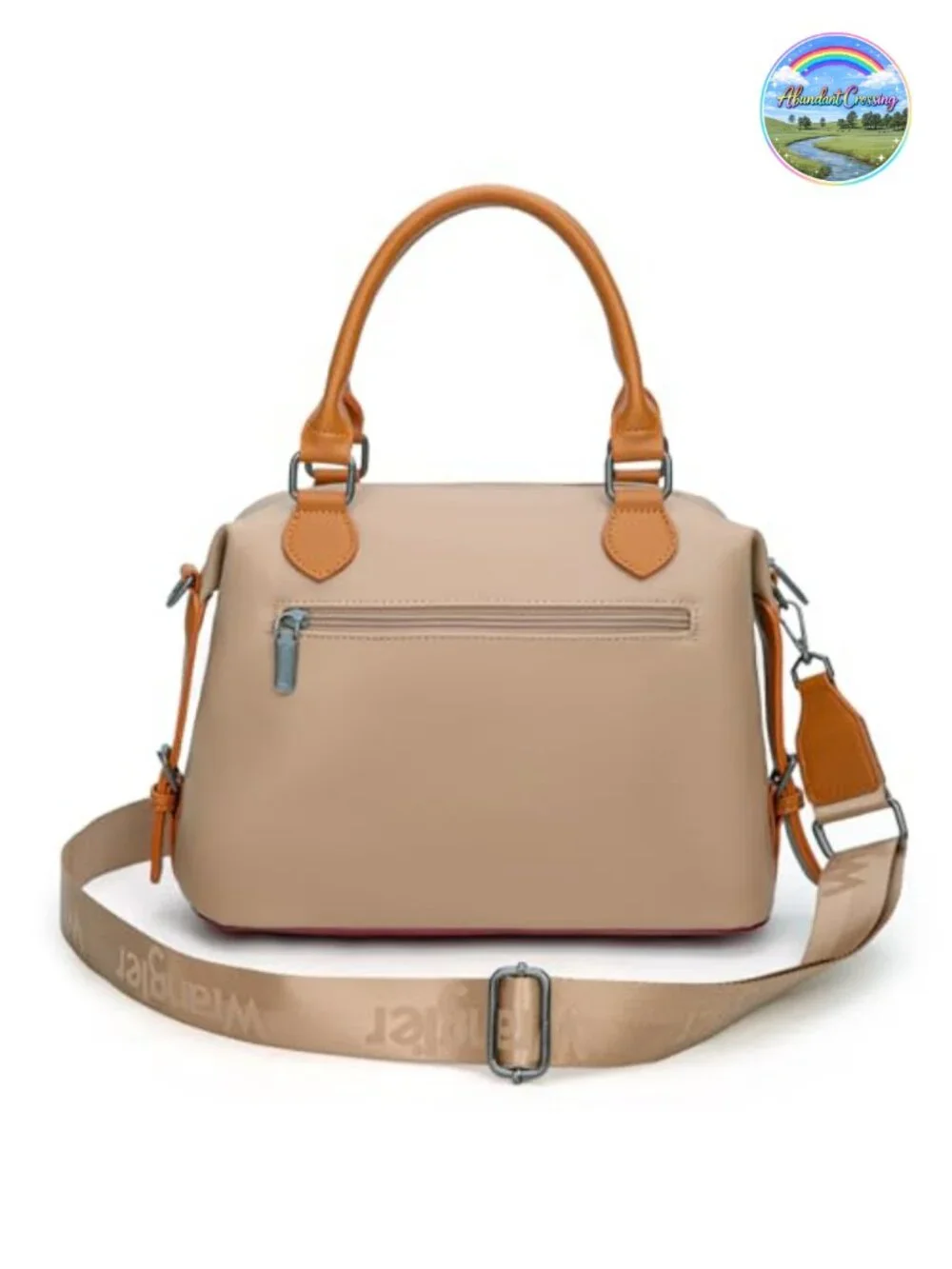 Wrangler Two-Tone Doctor Bag Satchel Top Handle Purse Western Barrel Handbag